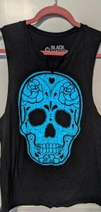 ✨BUNDLE 3+ tanks for $5 each!! Sugar skull muscle tank